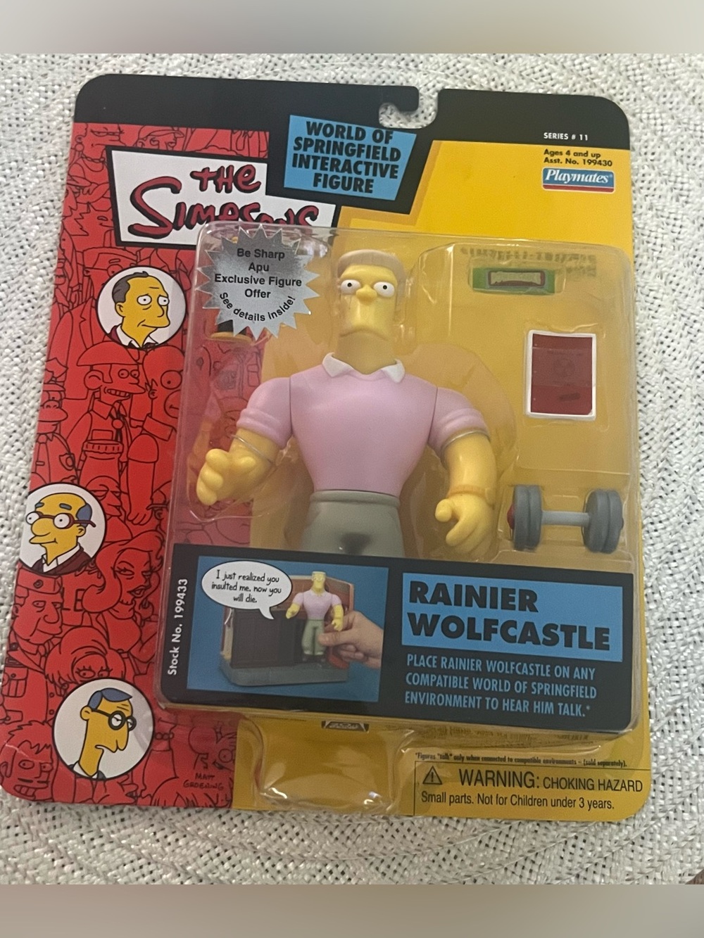New The Simpsons Rainier Wolfcastle Action Figure - interactive